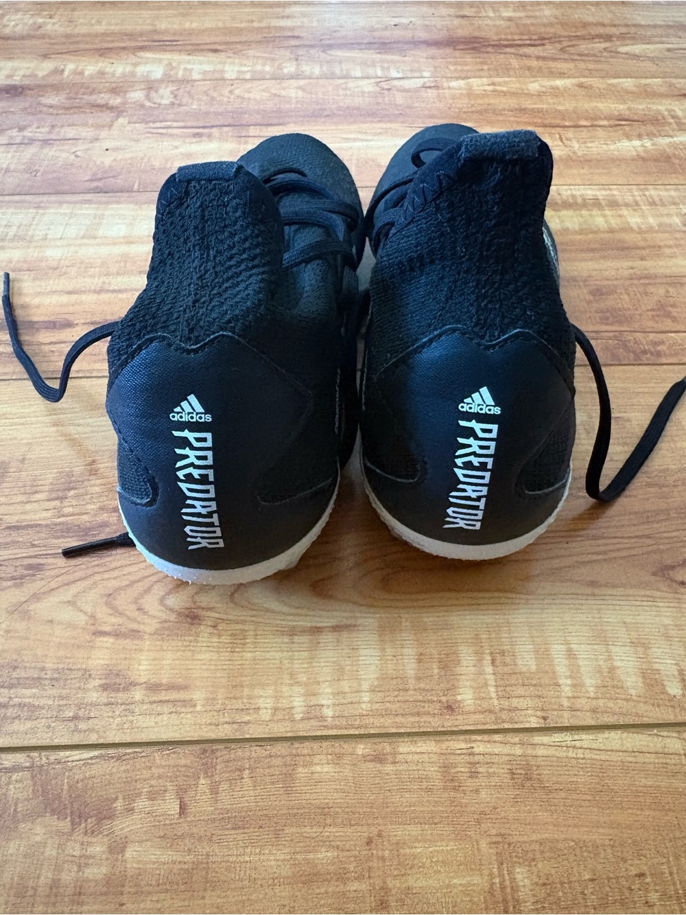 adidas Black Soccer Cleats with White Stripes - Picture 3 of 5
